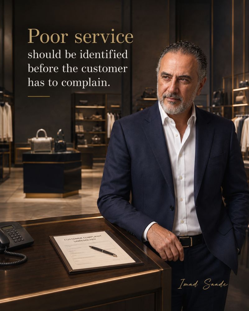 A store manager should never discover poor service through a customer complaint!